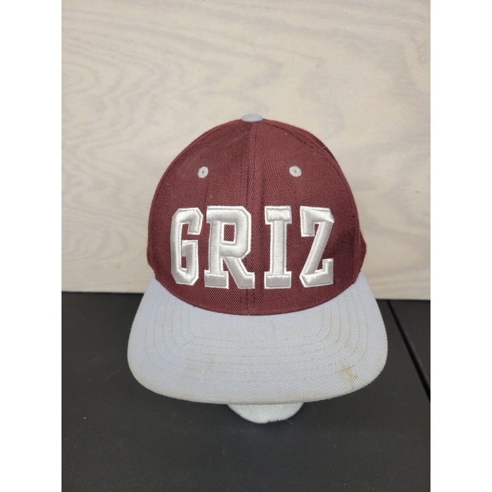 Montana Grizzlies Snapback Hat Adjustable Maroon Embroidered Wool Blend